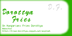 dorottya fries business card